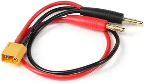2pcs XT60 Male Connector to 4MM Bullet Connector Banana Plug RC Battery Charging Cable Adapter with 11.8inch 14AWG Silicone Wire for RC Helicopter Quadcopter Lipo Battery DJI Phantom in Saudi Arabia