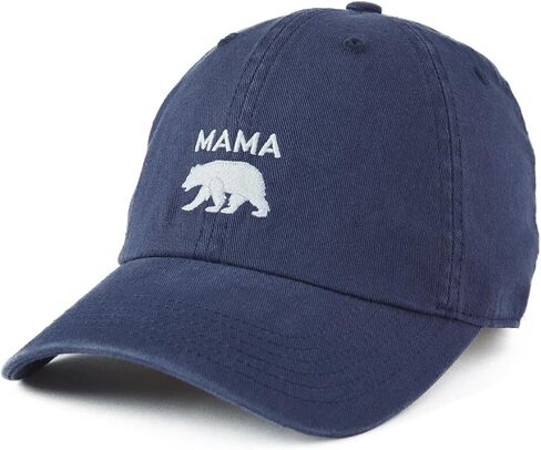 قبعة Life is Good Mama Bear Silhouette Chill، باللون الأزرق الداكن in Saudi Arabia