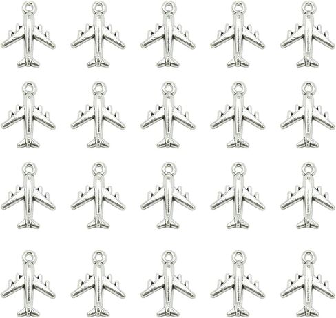 60 قطعة من حليات طائرة الهواء الفضية لصنع المجوهرات وقلادة الأساور اليدوية in Kuwait