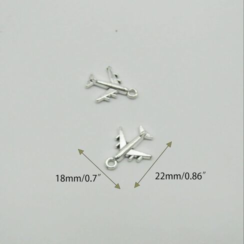 60 قطعة من حليات طائرة الهواء الفضية لصنع المجوهرات وقلادة الأساور اليدوية in Kuwait