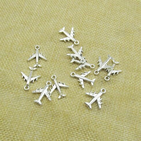 60 قطعة من حليات طائرة الهواء الفضية لصنع المجوهرات وقلادة الأساور اليدوية in Kuwait