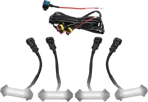 Grill LED Light Front Grille Lights for Toyota Tacoma TRD PRO 2016-2022 White Light Black with Fuse (Set of 4) in Saudi Arabia