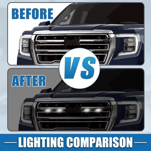 Grill LED Light Front Grille Lights for Toyota Tacoma TRD PRO 2016-2022 White Light Black with Fuse (Set of 4) in Saudi Arabia