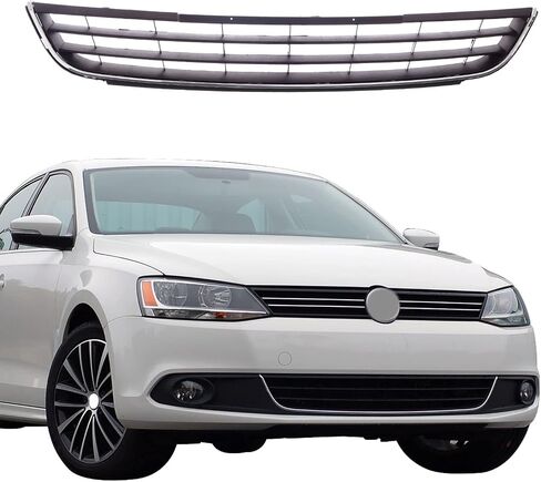 CarPartsDepot Front Bumper Lower Grille Grill Black Plastic Compatible for 2011-2014 Jetta Fits 5C6853671RYP VW1036120 in Saudi Arabia