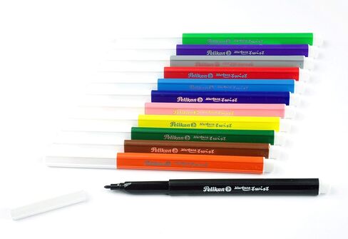 Pelikan Markana Twist Washable Markers, Triangular Barrel, 12/Set, 1 Set Each (303212US) in Saudi Arabia