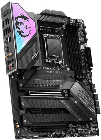 MSI MPG Z790 Carbon MAX WiFi II Gaming Motherboard (Supports 12th/13th/14th Gen Intel Processors, LGA 1700, DDR5, PCIe 5.0, M.2, 2.5Gbps LAN, USB 4, Wi-Fi 7, ATX) in Saudi Arabia