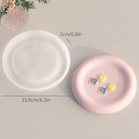 Tray Silicone Molds Large Resin Tray Molds Round Heart Flower Shape Plate Mold Irregular Organizer Casting Mold Epoxy Resin Moulds for Jewelry Storage DIY Art Craft Home Decor (Flower) in Saudi Arabia