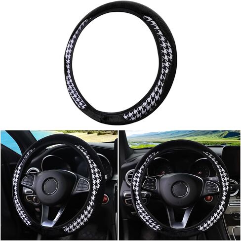 15 Inch Car Steering Wheel Cover, Warm Fluffy Anti-Slip Breathable Sports Style Automotive Steering Wheel Protector for Man Woman Girls, Universal for Vehicles SUV Truck RV（Beige） in Saudi Arabia