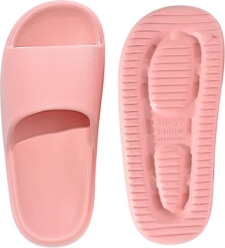House Slides for Women Men, Quick Drying Non Slip Shower Shoes, Lightweight Open Toe Cloud Slippers, Waterproof Comfy Beach Bathroom Summer Sandals for Indoor Outdoor in Saudi Arabia