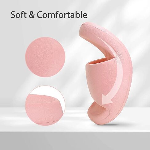 House Slides for Women Men, Quick Drying Non Slip Shower Shoes, Lightweight Open Toe Cloud Slippers, Waterproof Comfy Beach Bathroom Summer Sandals for Indoor Outdoor in Saudi Arabia