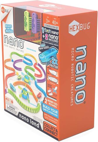 HEXBUG Nano Land, Sensory Toys for Kids & Cats with Over 40 Pieces & 3 Nano Bugs, STEM Kits & Mini Robot Toy for Kids Ages 3 & Up, Batteries Included in Saudi Arabia