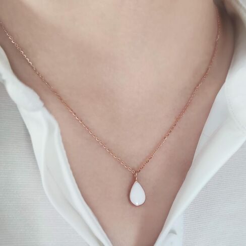 Love Catcher DIY Breast Milk Jewelry KIT, Sterling Silver Teardrop Breastmilk Necklace KIT, New Mom Gift, Mother's Day/Christmas/Birthday Gift for Her, Newborn Gift (Gold) in Saudi Arabia