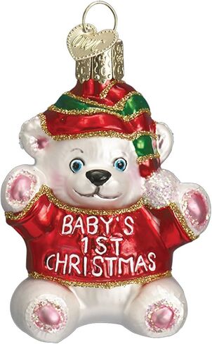 Old World Christmas Couples First Christmas Glass Blown Ornament for Christmas Tree in Saudi Arabia
