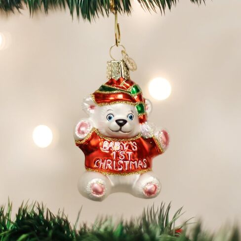 Old World Christmas Couples First Christmas Glass Blown Ornament for Christmas Tree in Saudi Arabia