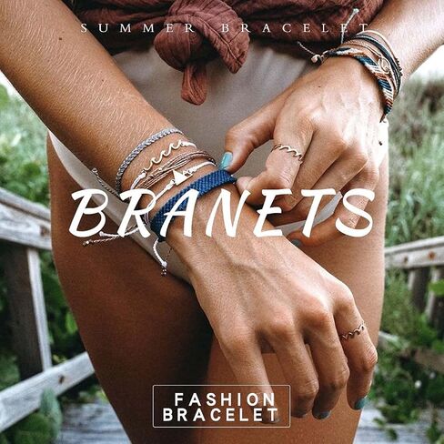 مجموعة أساور بوهو من الفضة ذات الطبقات باللون الفيروزي، سوار على شكل سلسلة أساور للنساء والفتيات in Kuwait