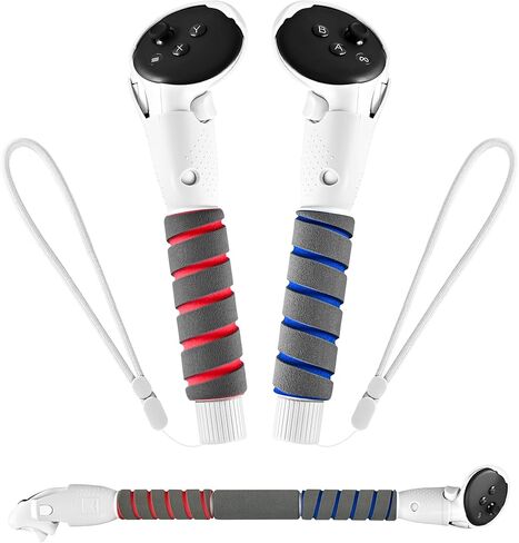 ملحقات مقبض TRANSNOVO المتوافقة مع ملحقات وحدة التحكم Oculus Quest 3، وأذرع VR Gorilla Tag الطويلة، ومقابض تمديد مزدوجة متوافقة مع Meta Quest 2 لألعاب Beat Saber Supernatural المزيد من ألعاب الواقع الافتراضي in Kuwait