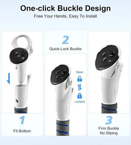 ملحقات مقبض TRANSNOVO المتوافقة مع ملحقات وحدة التحكم Oculus Quest 3، وأذرع VR Gorilla Tag الطويلة، ومقابض تمديد مزدوجة متوافقة مع Meta Quest 2 لألعاب Beat Saber Supernatural المزيد من ألعاب الواقع الافتراضي in Kuwait