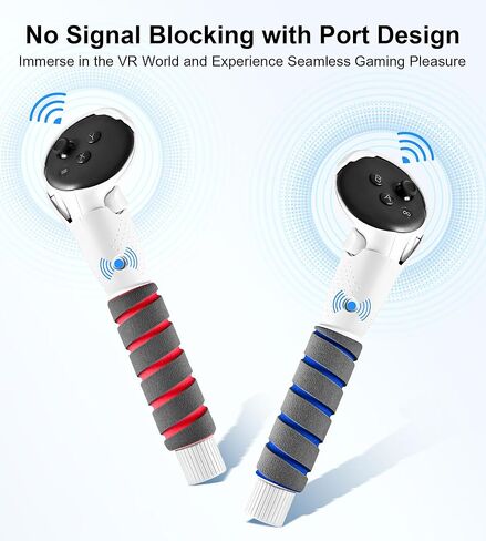 ملحقات مقبض TRANSNOVO المتوافقة مع ملحقات وحدة التحكم Oculus Quest 3، وأذرع VR Gorilla Tag الطويلة، ومقابض تمديد مزدوجة متوافقة مع Meta Quest 2 لألعاب Beat Saber Supernatural المزيد من ألعاب الواقع الافتراضي in Kuwait