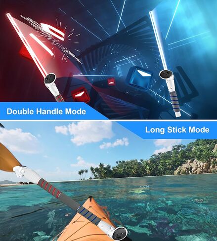 ملحقات مقبض TRANSNOVO المتوافقة مع ملحقات وحدة التحكم Oculus Quest 3، وأذرع VR Gorilla Tag الطويلة، ومقابض تمديد مزدوجة متوافقة مع Meta Quest 2 لألعاب Beat Saber Supernatural المزيد من ألعاب الواقع الافتراضي in Kuwait