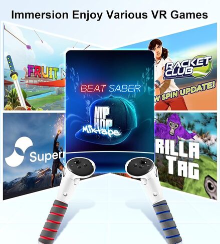 ملحقات مقبض TRANSNOVO المتوافقة مع ملحقات وحدة التحكم Oculus Quest 3، وأذرع VR Gorilla Tag الطويلة، ومقابض تمديد مزدوجة متوافقة مع Meta Quest 2 لألعاب Beat Saber Supernatural المزيد من ألعاب الواقع الافتراضي in Kuwait