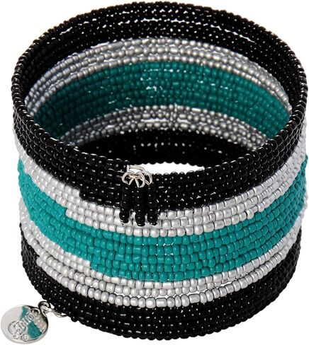 أساور من خرز بذور جوز الهند متعددة الطبقات قابلة للتمدد، أساور صغيرة مطرزة وقابلة للتكديس للنساء والفتيات in Kuwait