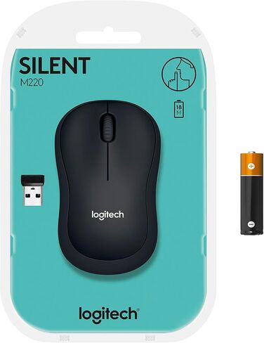 Logitech M220 Silent Wireless Mouse, 2.4 GHz with USB Receiver, 1000 DPI Optical Tracking, 18-Month Battery, Ambidextrous, Compatible with PC, Mac, Laptop (Off-White) in Saudi Arabia