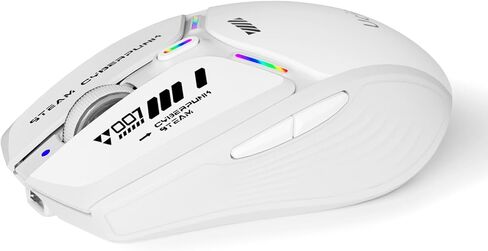 ماوس Uciefy V19 اللاسلكي، ماوس LED قابل لإعادة الشحن 2.4 جيجا هرتز مع مؤشر البطارية، فأرة كمبيوتر مغناطيسية مع مستقبل USB ومحول من النوع C لأجهزة الكمبيوتر المحمول/الكمبيوتر الشخصي/Mac/Chromebook-برتقالي in Kuwait