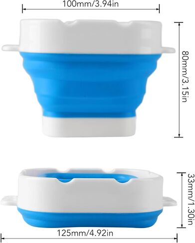Paint Brush Washer,Collapsible Portable Silicone Paint Brush Washing Bucket Painting Brush Cleaning Water Cup Paint Brush Basin Cleaner for Acrylic Watercolor Painting (Blue) in Saudi Arabia