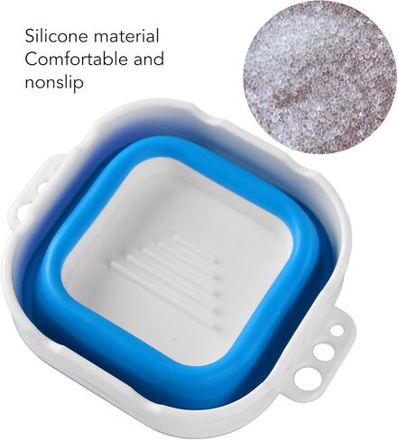 Paint Brush Washer,Collapsible Portable Silicone Paint Brush Washing Bucket Painting Brush Cleaning Water Cup Paint Brush Basin Cleaner for Acrylic Watercolor Painting (Blue) in Saudi Arabia