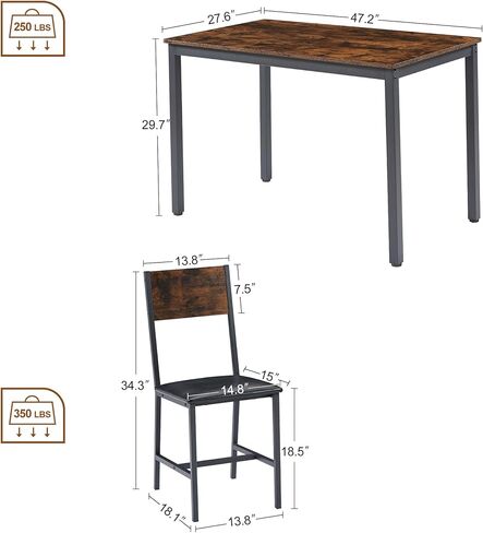 أطقم طاولات وكراسي الطعام، بني ريفي in Kuwait