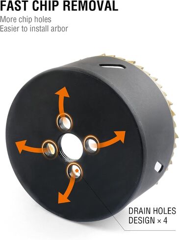 BINOTA M42 Bi-Metal Hole Saw, 83mm-3-1/4", for Metal, Wood, Plywood, PVC, Gypsum, Composite, Stainless Steel Plate in Saudi Arabia