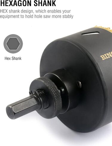 BINOTA M42 Bi-Metal Hole Saw, 83mm-3-1/4", for Metal, Wood, Plywood, PVC, Gypsum, Composite, Stainless Steel Plate in Saudi Arabia