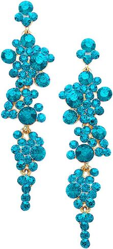 مجموعة Rosemarie Collections النسائية المذهلة من حجر الراين الكريستالي المتدلية على شكل فقاعات، 3.25 بوصة in Kuwait