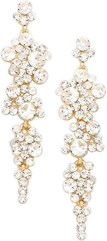 مجموعة Rosemarie Collections النسائية المذهلة من حجر الراين الكريستالي المتدلية على شكل فقاعات، 3.25 بوصة in Kuwait