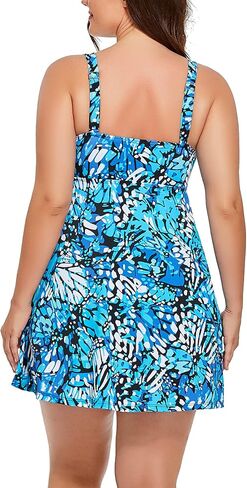 Women Plus Size Swim Dress Bathing Suits One Piece Swimsuits Tummy Control Swimwear(No Bottom) in Saudi Arabia