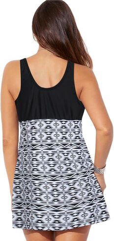 Women Plus Size Swim Dress Bathing Suits One Piece Swimsuits Tummy Control Swimwear(No Bottom) in Saudi Arabia