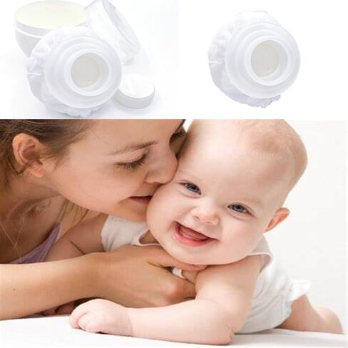 عبوتان من عبوات بودرة الجسم، علبة بودرة ما بعد الاستحمام، مجموعة منتفخة منتفخة للعناية بجسم الطفل مع صندوق بودرة بمقبض كبير، حاوية بودرة التلك لمستحضرات التجميل للسفر المنزلي. (أبيض) in Kuwait