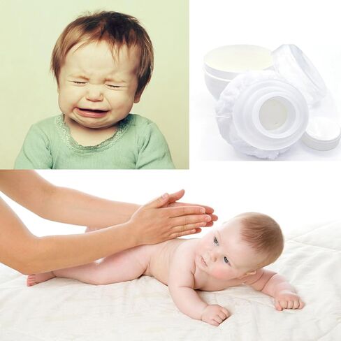 عبوتان من عبوات بودرة الجسم، علبة بودرة ما بعد الاستحمام، مجموعة منتفخة منتفخة للعناية بجسم الطفل مع صندوق بودرة بمقبض كبير، حاوية بودرة التلك لمستحضرات التجميل للسفر المنزلي. (أبيض) in Kuwait