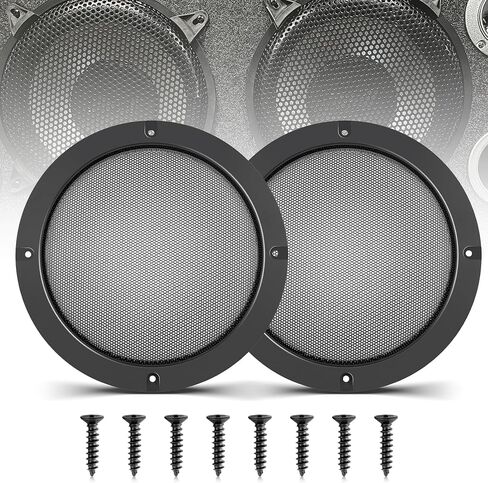 8 inch Metal Mesh Round Speaker Grill Cover, Universal Radio Speaker Grills Decorative for Car Speaker Mounting Home Audio DIY, Mesh Subwoofer Grill Horn Guard Protective Case W/ 8PCS Screws in Saudi Arabia