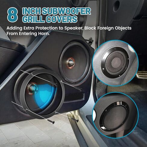8 inch Metal Mesh Round Speaker Grill Cover, Universal Radio Speaker Grills Decorative for Car Speaker Mounting Home Audio DIY, Mesh Subwoofer Grill Horn Guard Protective Case W/ 8PCS Screws in Saudi Arabia