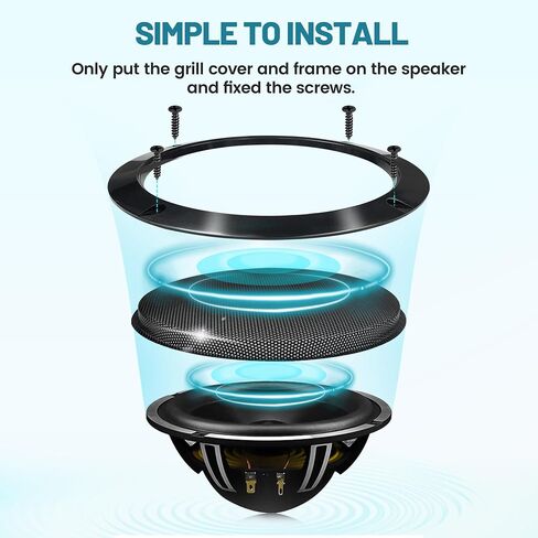 8 inch Metal Mesh Round Speaker Grill Cover, Universal Radio Speaker Grills Decorative for Car Speaker Mounting Home Audio DIY, Mesh Subwoofer Grill Horn Guard Protective Case W/ 8PCS Screws in Saudi Arabia
