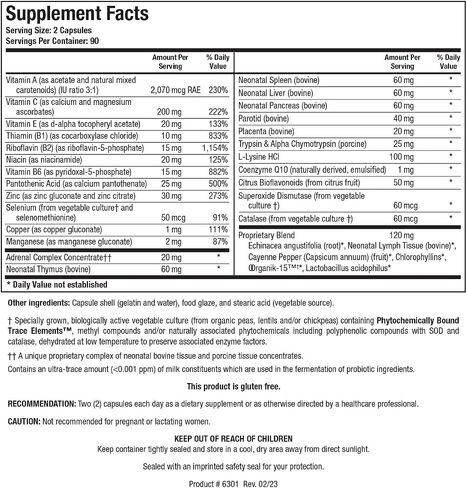 Biotics Research Bio Immunozyme Forte Multivitamin/Mineral to Support Normal, Healthy Immune Function, Echinacea, Cayenne Pepper, Lactobacillus acidophilus, Probiotics, Amino Acids 90 Capsules in Kuwait
