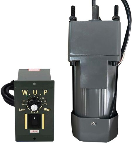 110V AC Motor + Speed Controller + Gear Box, 15W Single Phase Electric Motor with Gearbox, 0-450RPM Variable Speed Motor, Reversible Gear Motor with Control Box, 1:3 Geared Motor in Saudi Arabia