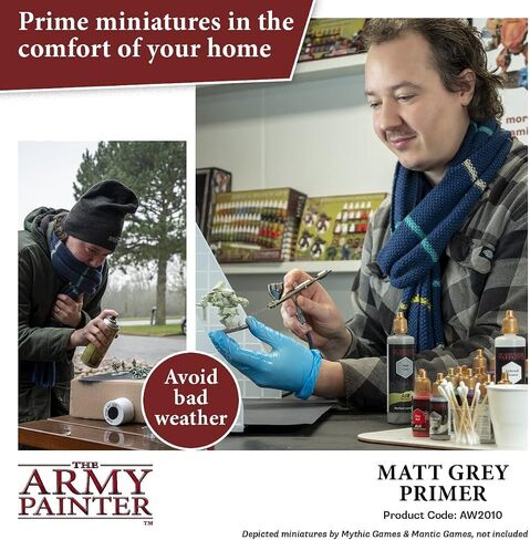 The Army Painter Warpaints Air Primer Matt Grey 18ml Acrylic Paint for Airbrush, Wargaming and Modelling in Saudi Arabia