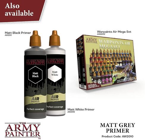 The Army Painter Warpaints Air Primer Matt Grey 18ml Acrylic Paint for Airbrush, Wargaming and Modelling in Saudi Arabia