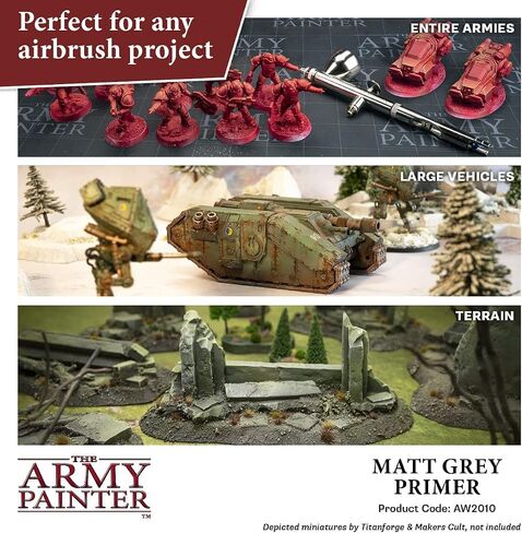 The Army Painter Warpaints Air Primer Matt Grey 18ml Acrylic Paint for Airbrush, Wargaming and Modelling in Saudi Arabia