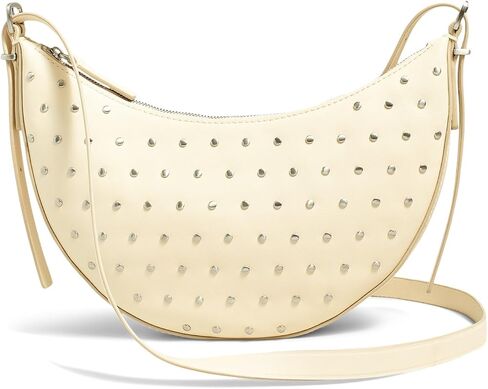 Madewell Essentials Crescent Mini Xbody Stud, Ecru in Saudi Arabia