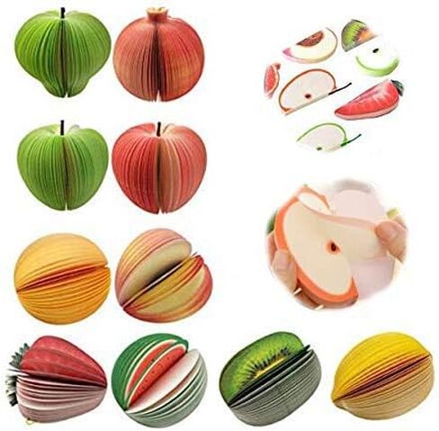 10 أنماط ثلاثية الأبعاد على شكل فواكه محمولة صغيرة ملاحظات لاصقة مذكرة منصات الخدش ورقة دفاتر الملاحظات لمكتب مدرسة هدايا العيد in Kuwait