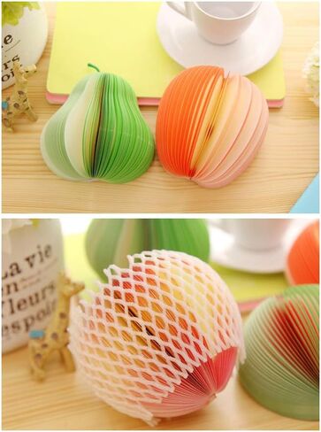 10 أنماط ثلاثية الأبعاد على شكل فواكه محمولة صغيرة ملاحظات لاصقة مذكرة منصات الخدش ورقة دفاتر الملاحظات لمكتب مدرسة هدايا العيد in Kuwait