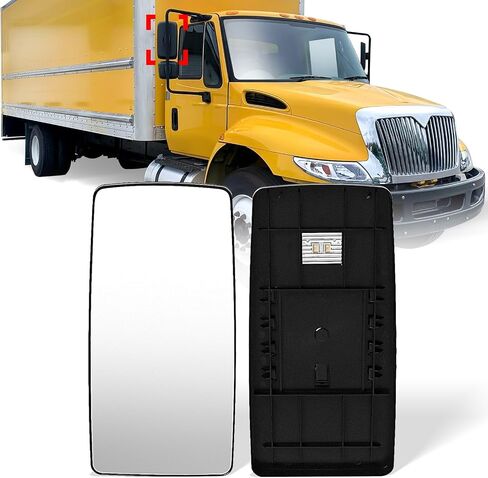Upper Mirror Glass with Defrost heated fit for International 4300 4400 7400 7600 Door Main Mirror International DuraStar Workstar Prostar, Universal Side in Saudi Arabia